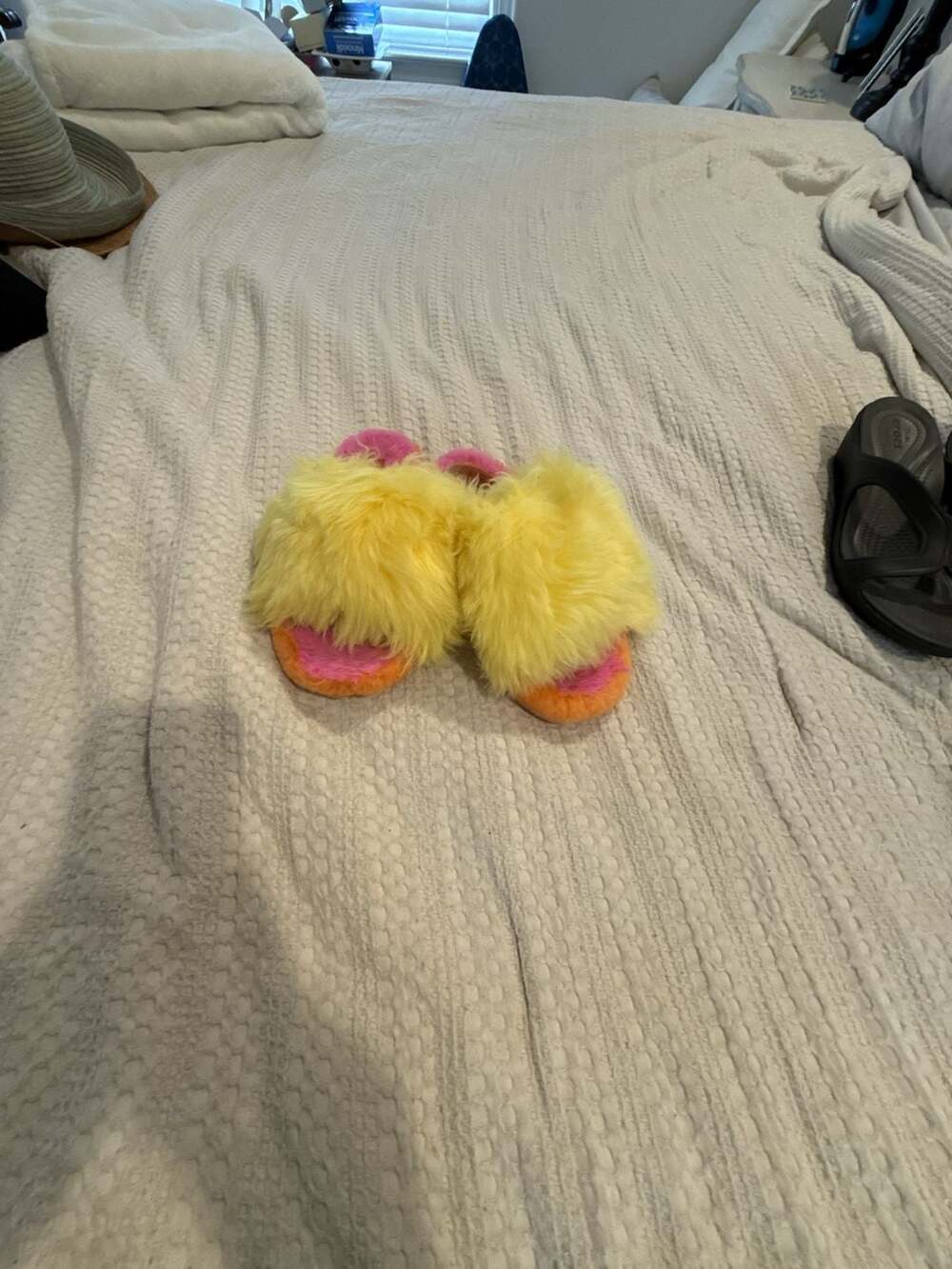 UGG x Sesame Street Big Bird Fluff Yeah Slide Sandals
